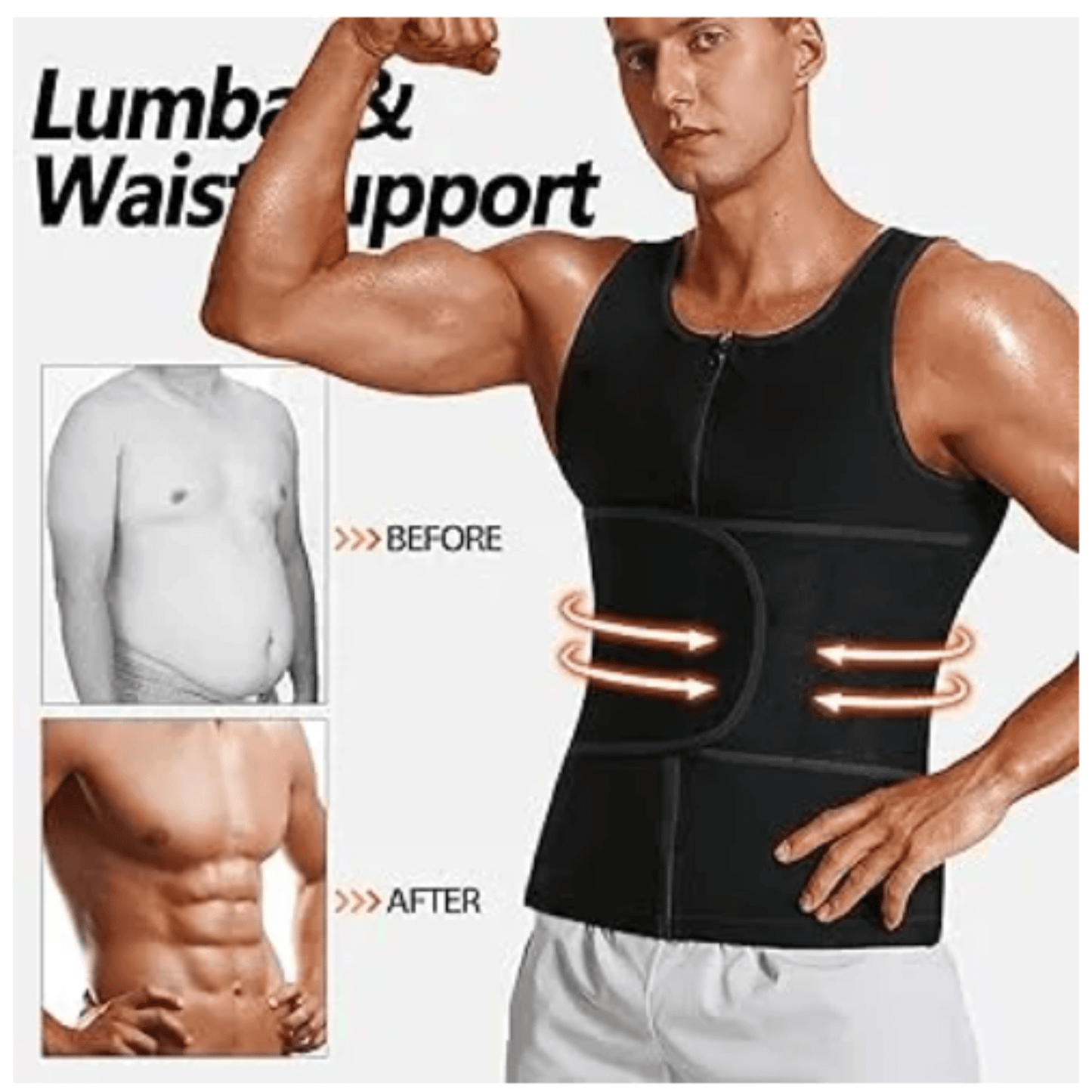 Neoprene Slimming Shirt | Men’s Hot Shaper - Majbori