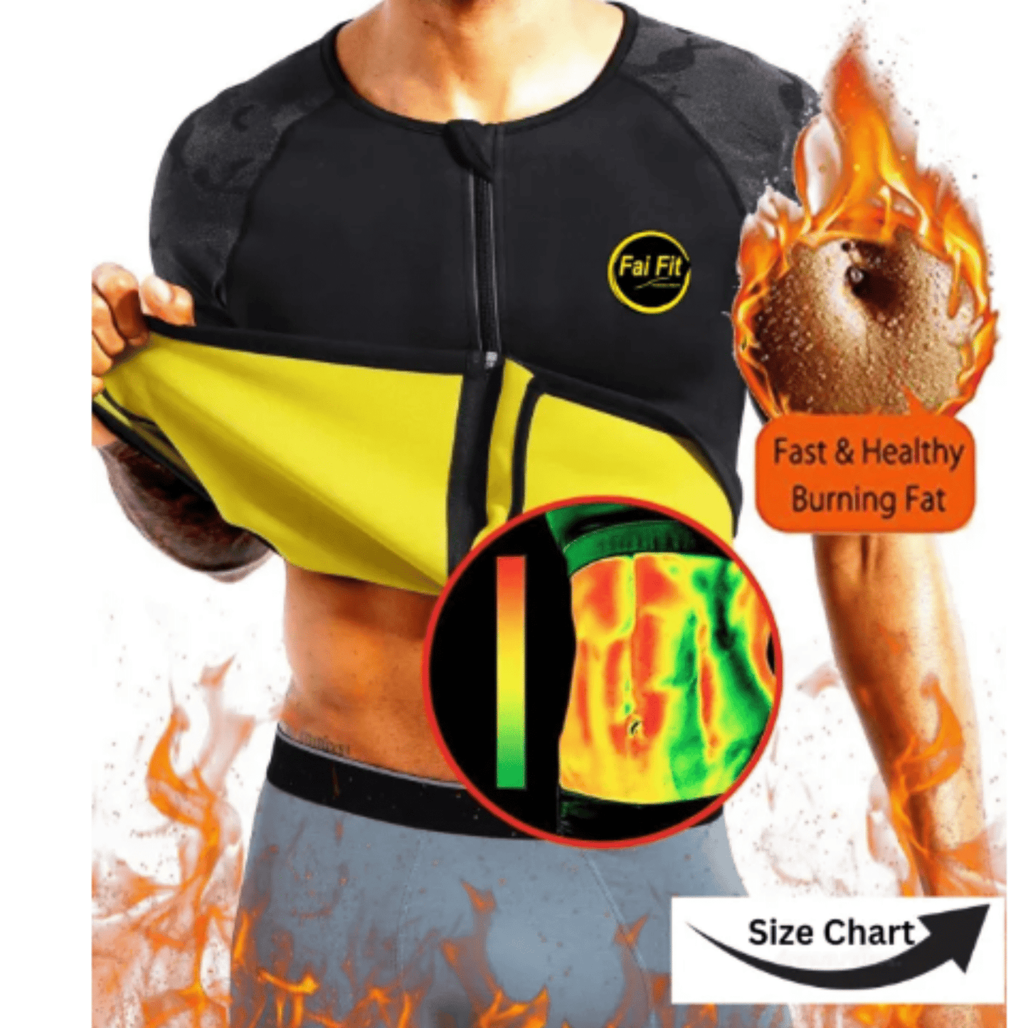 Unisex Neoprene Slimming Vest with Zipper - Majbori