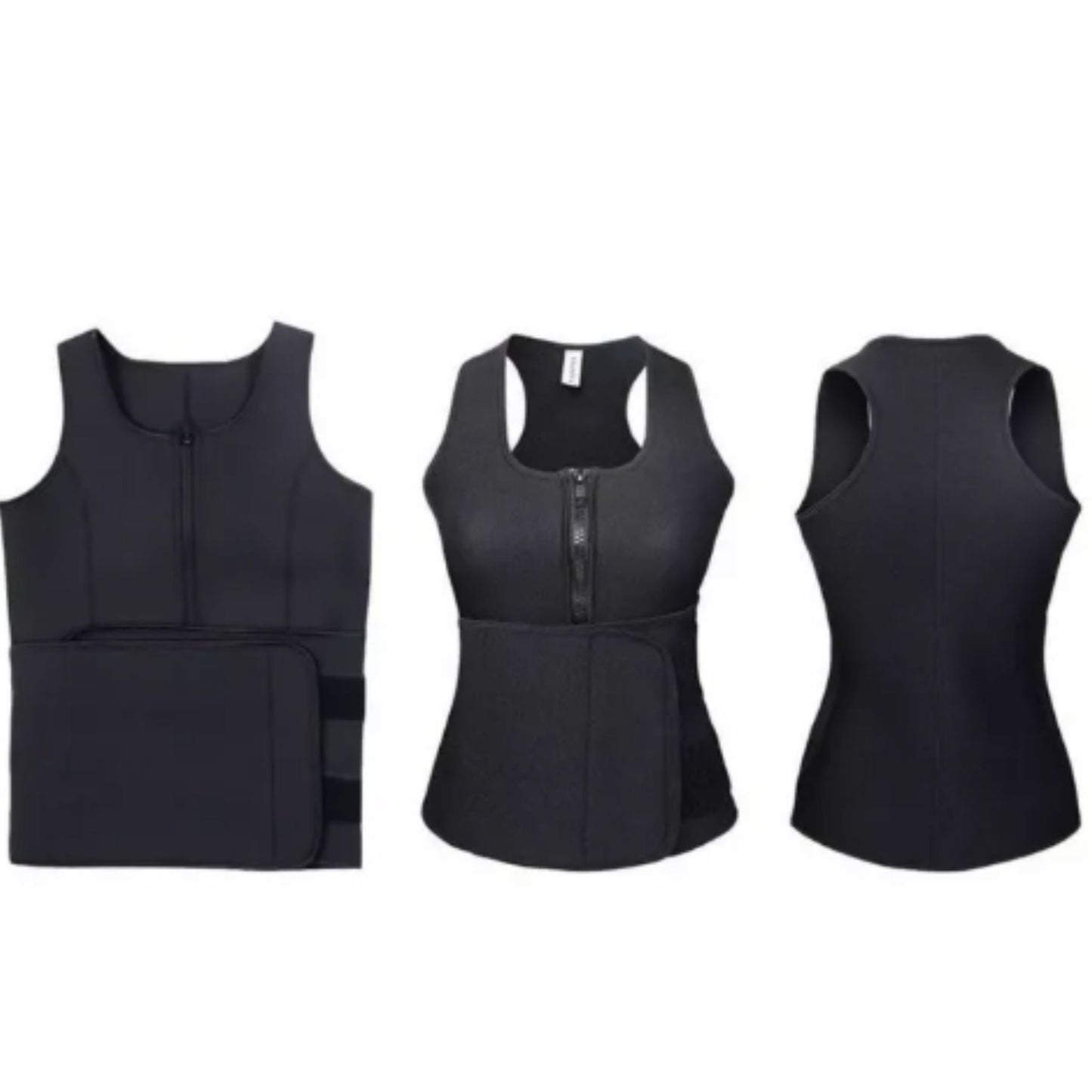 Women's Slimming Shirt | Zipper & Waist Belt - Majbori